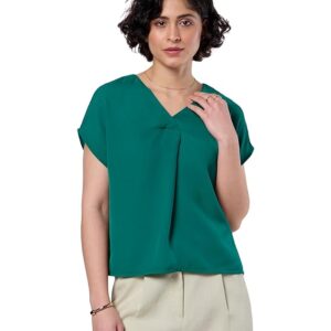 Symbol Premium Women's Relaxed Fit Crop Top | Desk-to-Dinner (Available in Plus Sizes) Polyester