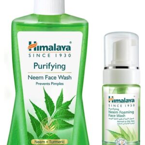 Click to see full view  Ask Rufus  Can it be used daily?   Does it help with oily skin?   Is this face wash vegan?   Ask something else Himalaya Purifying Neem Face Wash, 400 ml & Himalaya Herbals Purifying Neem Foaming Face Wash, 150ml
